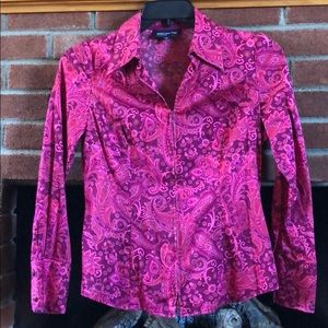 Pink Jones New York Signature Zip up Jacket